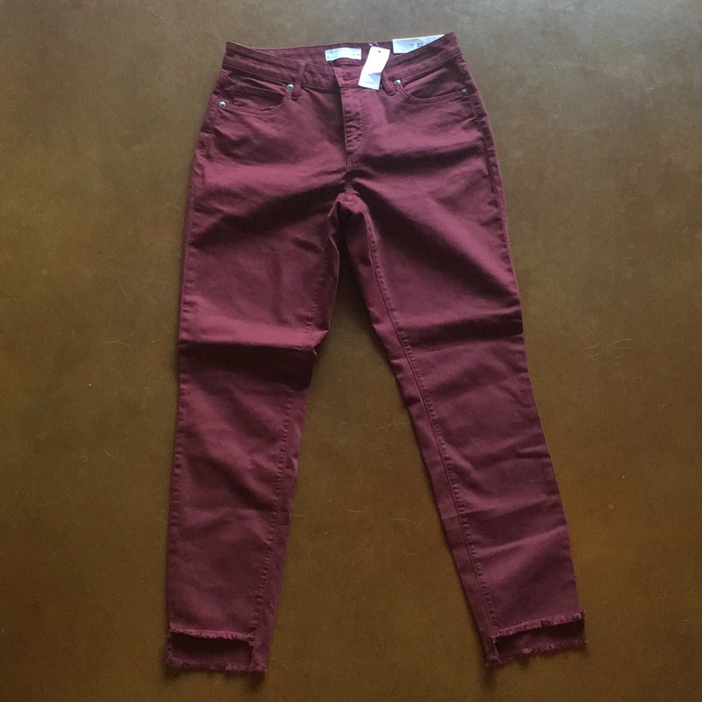 Loft Curvy Skinny Cropped Jeans